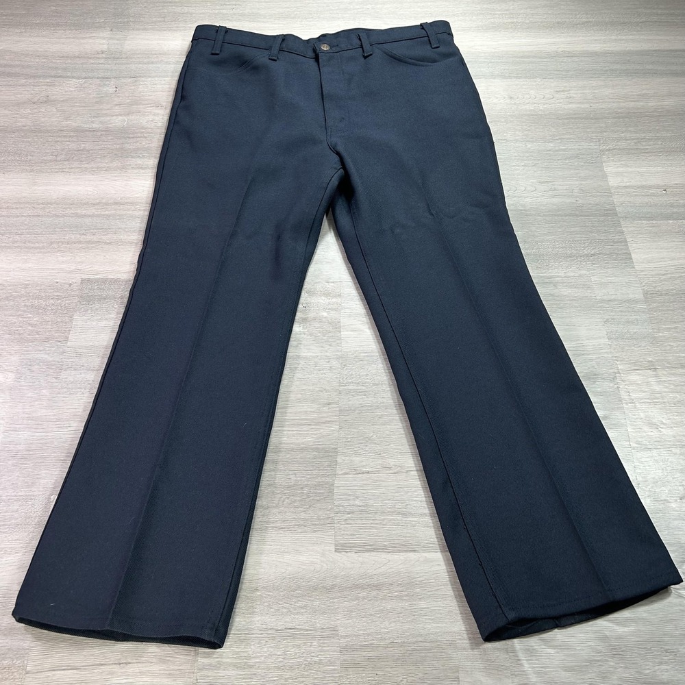 VINTAGE Levis Pants Mens 38x29 Blue Dacron‎ Straight Leg Workwear Uniform USA